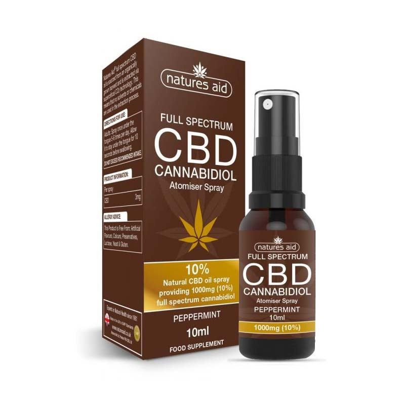 Natures Aid CBD Cannabidiol 10% Spray 10ml