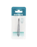 BETER PINZA DE DEPILAR CROMADA CON PUNTA OBLICUA  24017