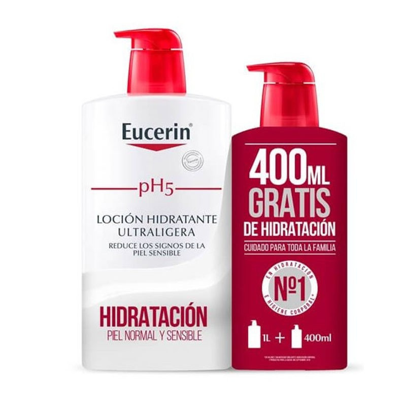 Eucerin pH5 Loción Hidratante Ultraligera 1000ml + 400ml de regalo