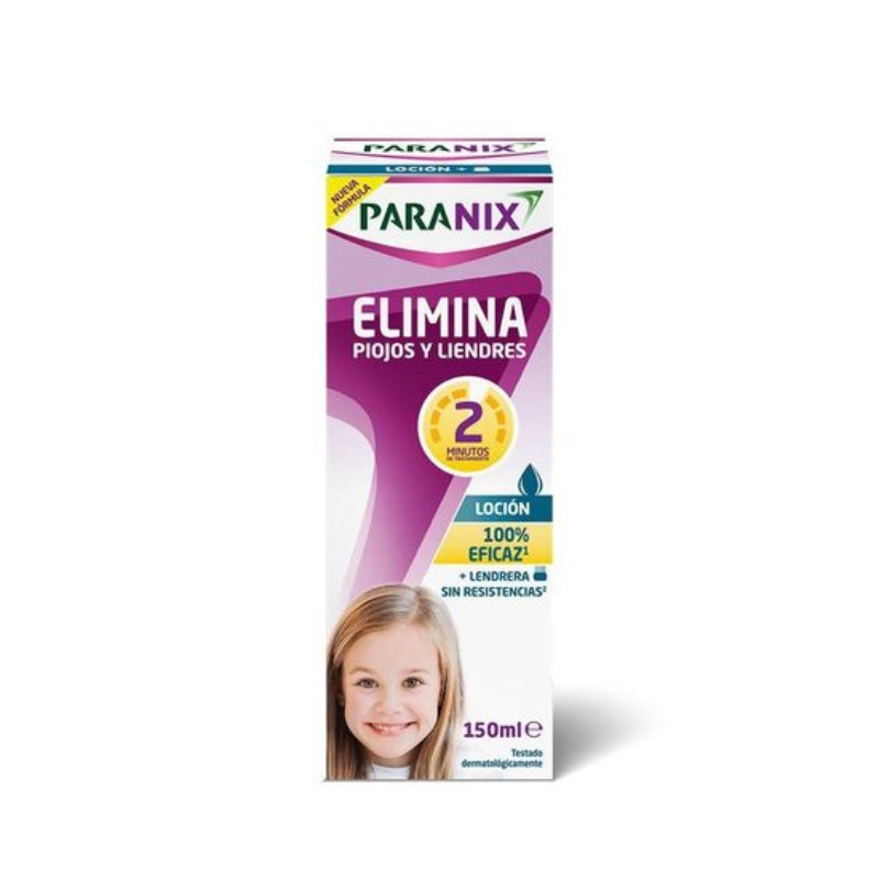 PARANIX LOCION ELIMINA PIOJOS Y LIENDRES EN 2 MINUTOS 150ML