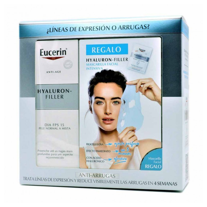 Eucerin Hyaluron Filler FPS15 Crema de Día + Hyaluron Filler Mascarilla Facial