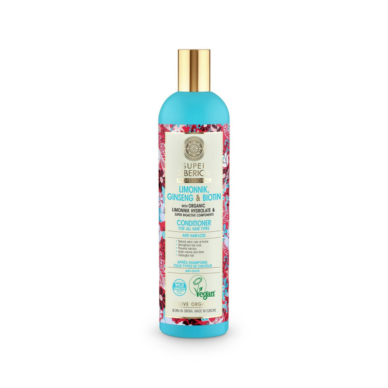NATURA SIBERICA  ACONDICIONADOR  LIMONIK, GINSENG Y BIOTINA 400ML