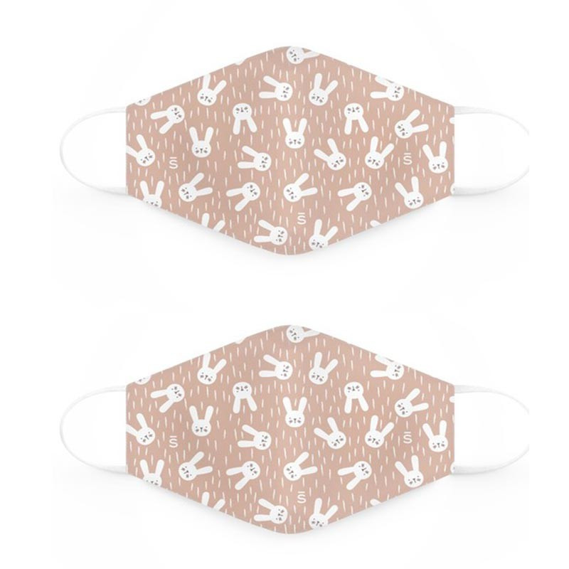 Suavinex Mascarillas Higiénicas Infantiles 6-10 años Rosa Conejitos x2 unidades