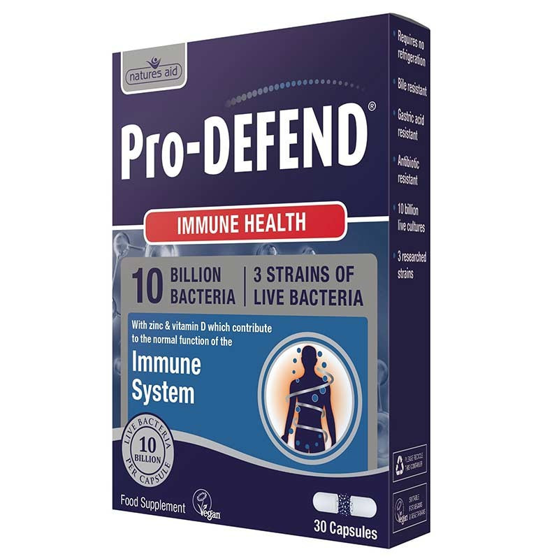 Natures Aid Pro-Defend probiótico 30 cápsulas