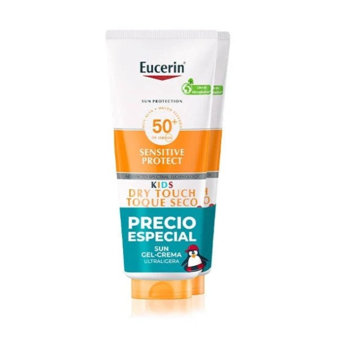 EUCERIN SENSITIVE PROTECT 50+ KID TOQUE SECO 2X200ML