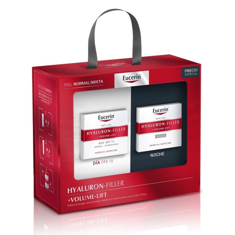 Eucerin Hyaluron Filler Volume Lift SPF15 Crema de Día + Crema de Noche Cofre