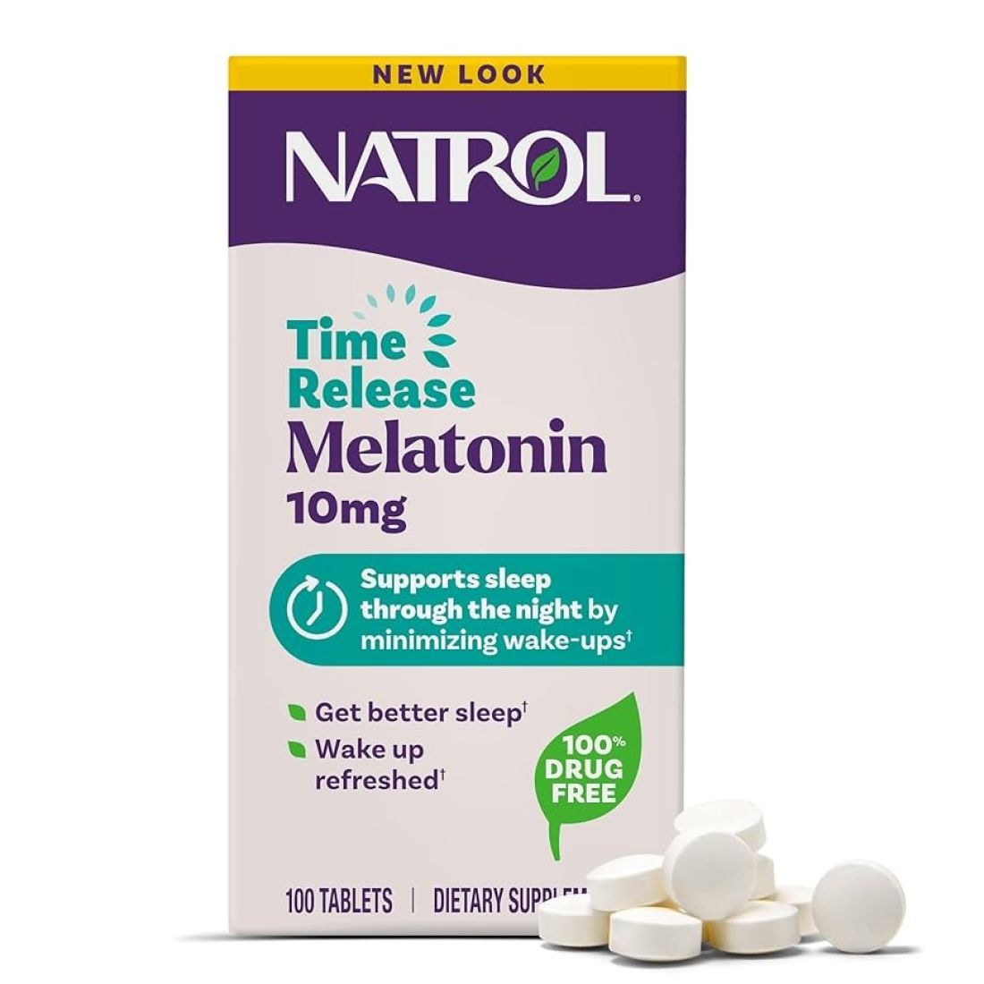 NATROL MELATONINA ADVANCED SLEEP TIME RELEASE 10MG 100TABLETAS