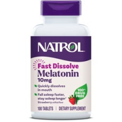NATROL MELATONINA 10MG FAST DISSOLVE SABOR FRESA 100 TABLETAS