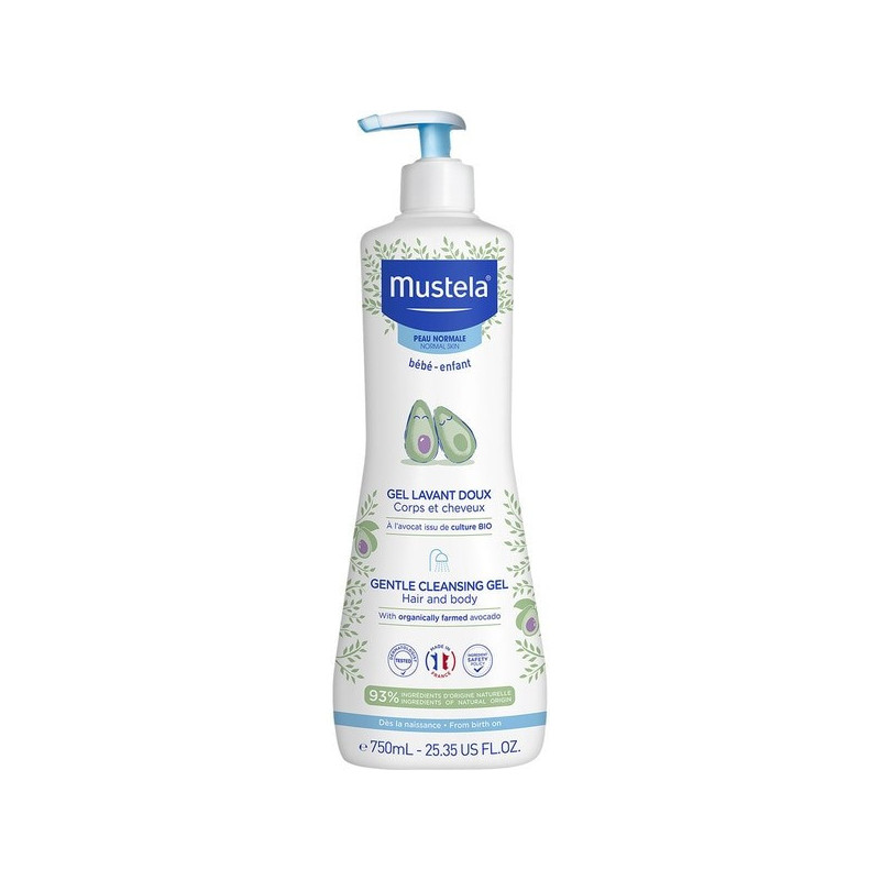 Mustela gel limpiador suave bebé 750ml