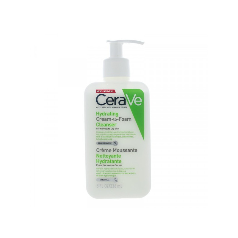 Cerave crema espumante limpiadora hidratante 236ml