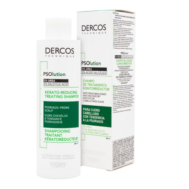 DERCOS PSOLUTION CHAMPÚ TRATAMIENTO KERATORREDUCTOR 200ML