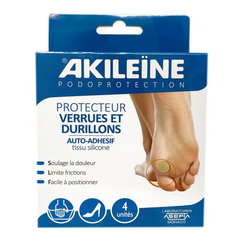 Akileïne protector de callos y verrugas 4unidades.