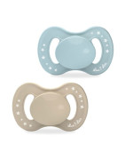 Luc et Léa Chupete Anatómico Vegetal Azul (0-6 meses) Pack de 2