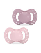 Luc et Léa Chupete Anatómico Vegetal Rosa (0-6 meses) Pack de 2