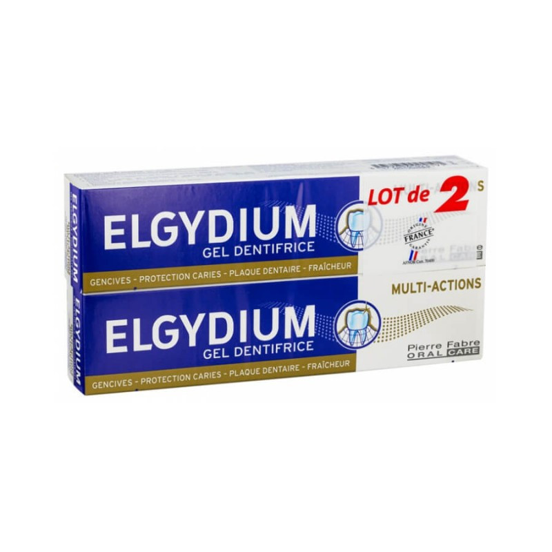 Elgydium gel dentrífico multi-actions duplo