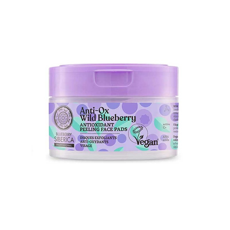 blueberry siberica anti-ox discos exfoliantes antioxidantes faciales
