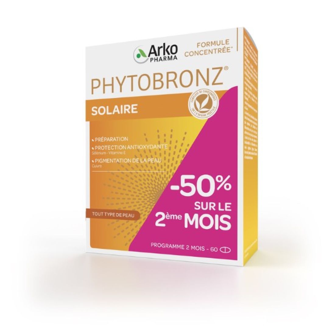 PHYTOBRONZ SOLAIRE DOS MESES 60COMPRIMIDOS
