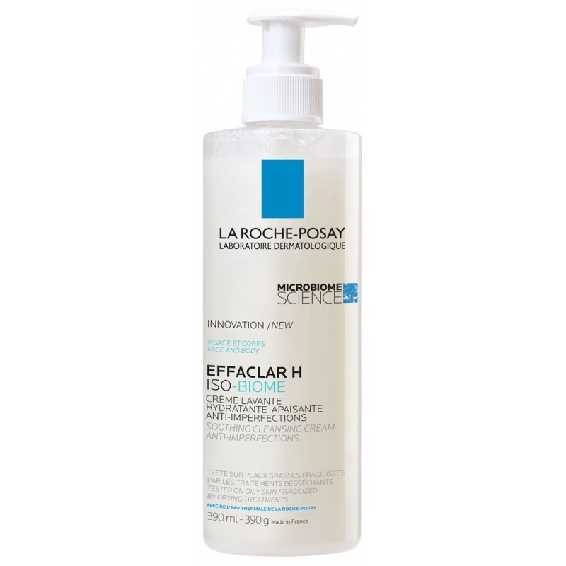 Effaclar H Iso-Biome Crema Limpiadora Hidratante Calmante 390ml