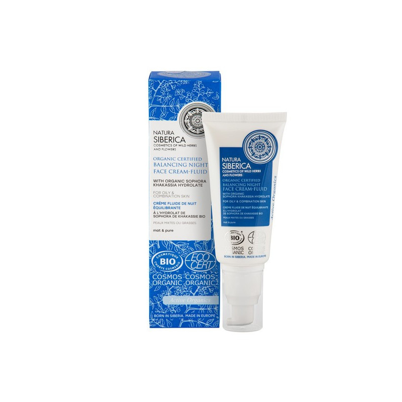 Natura Siberica crema fluida de noche equilibrante