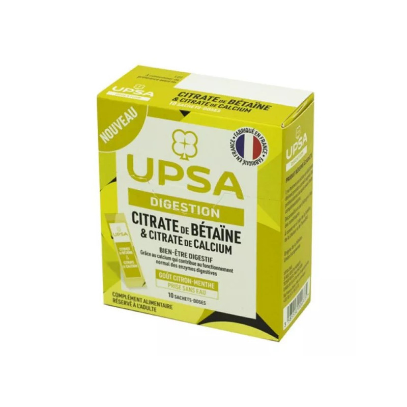 UPSA DIGESTION Citrato de Betaína y Citrato de Calcio 10 Sobres Dosificadores