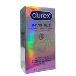 DUREX INVISIBLE EXTRA LUBRICADO 12U