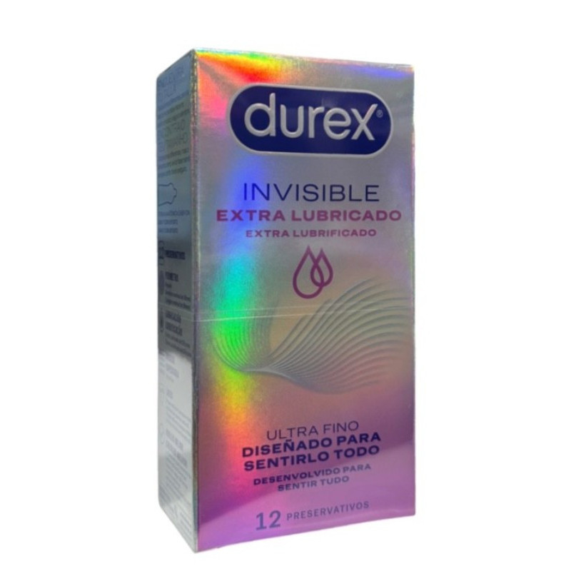 DUREX INVISIBLE EXTRA LUBRICADO 12U