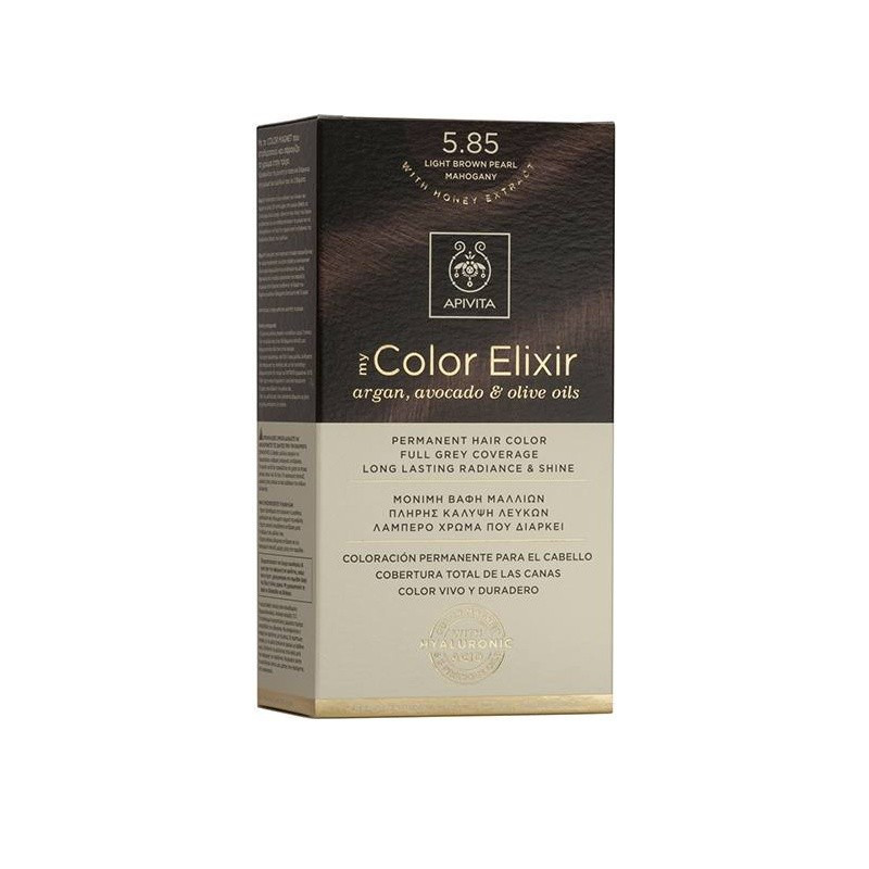 Apivita My Color Elixir 5.85 Tinte Capilar Castaño Claro Perlado Caoba