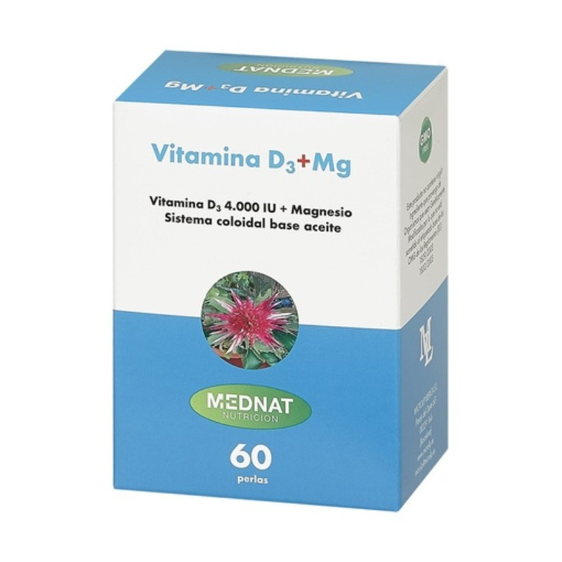 MEDNAT VITAMINA D3+MG 60 PERLAS