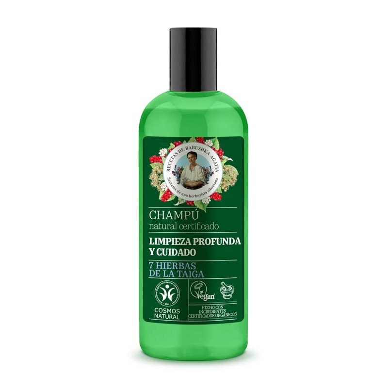 Babushka Agafia-Champú de Limpieza y Cuidado Profundo-7 Hierbas de la Taiga