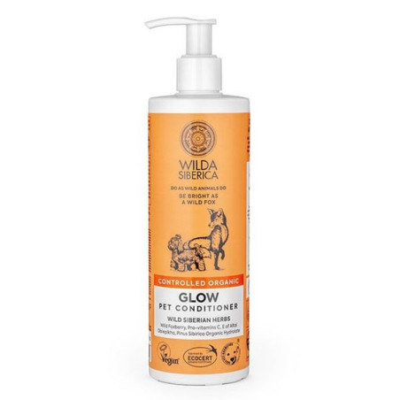 Wilda Siberica Acondicionador para mascotas con brillo orgánico controlado, 400