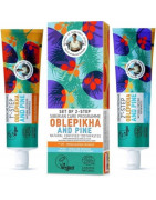 BABUSHKA  AGAFIA SET DE DENTÍFRICOS EN 2 PASOS OBLEPIKHAR Y PINO 2X60G