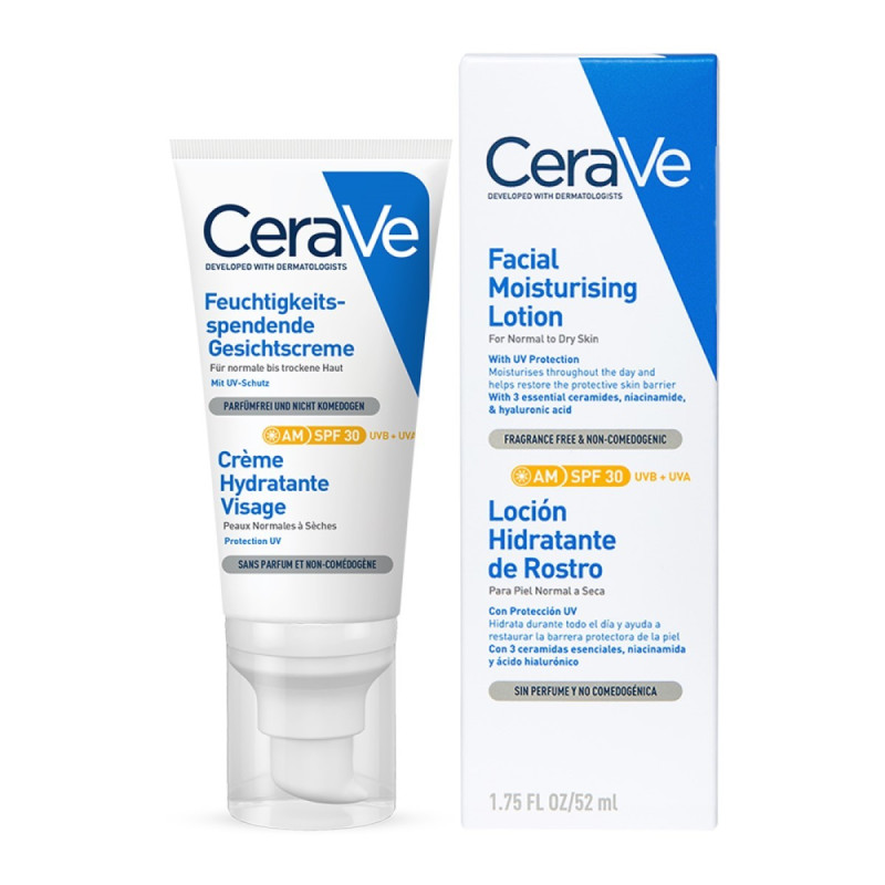 CERAVE LOCIÓN HIDRATANTE FACIAL FPS30 PIEL SECA 52ML