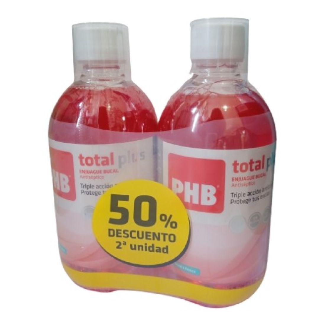 PHB ENJUAGUE BUCAL TOTAL PLUS DUO 500 ML