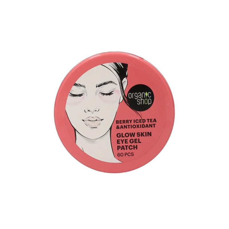 Organic Shop Glow Skin Berry Iced Tea antifaz para ojos - 60uds
