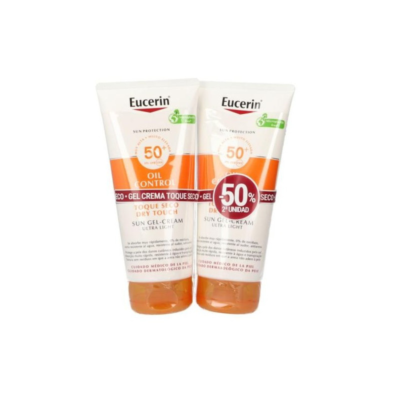 Eucerin Sun Duplo Gel-Crema Toque Seco SPF 50+ 2x200 ml