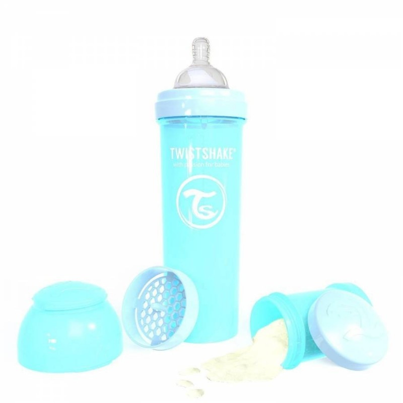 TWISTSHAKE BIBERON ANTI COLICOS AZUL PASTEL 280ML