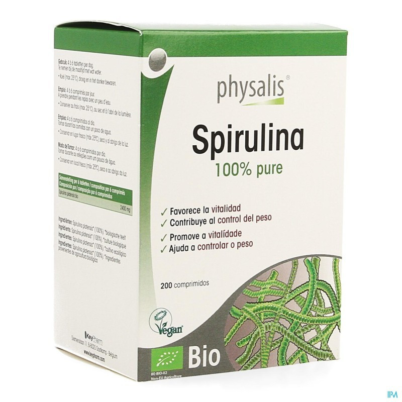 PHYSALIS ESPIRULINA 200 COMPRIMIDOS