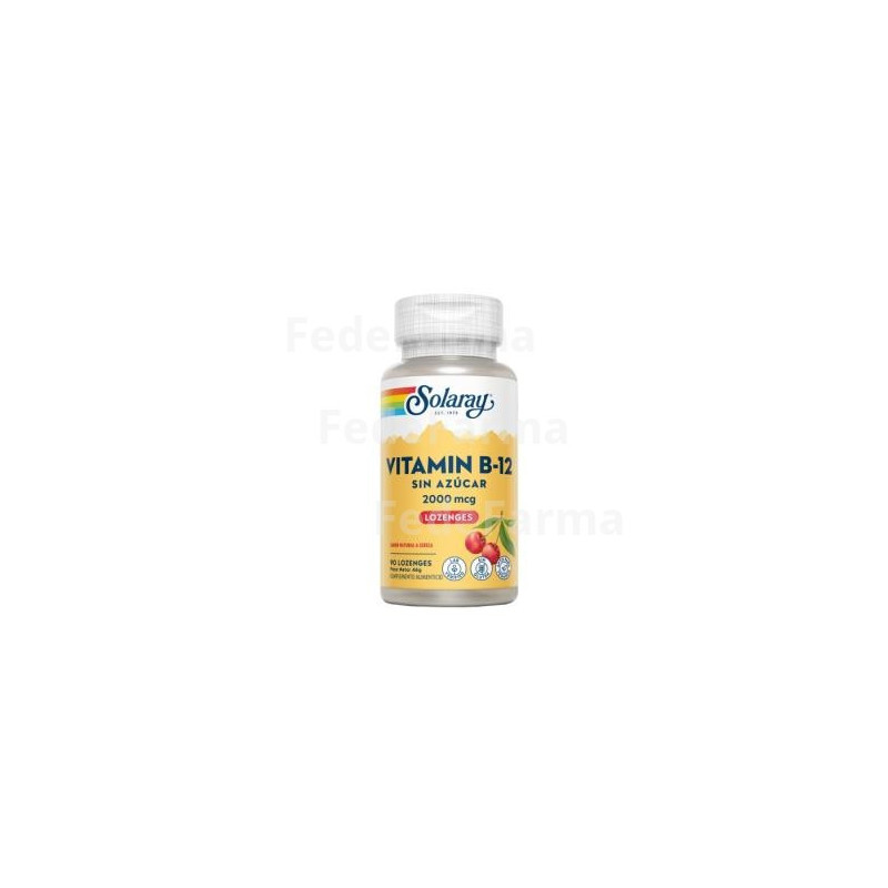 SOLARAY VIT B12 2000 MCG 90 COMP SUBLINGUALES