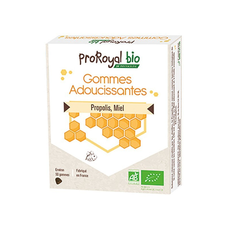 PRO ROYAL BIO Gominolas suavizantes propóleo miel, 50 gomitas