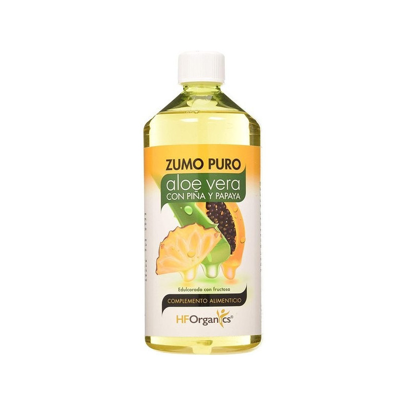 HF ORGANICS ZUMO PURO ALOE VERA piña y papaya 1litro