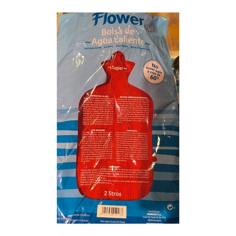  THE FLOWER BOLSA DE AGUA CALIENTE 2 LITROS ROJA
