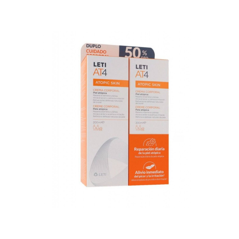 LETI AT4 CREMA CORPORAL 200ML X2