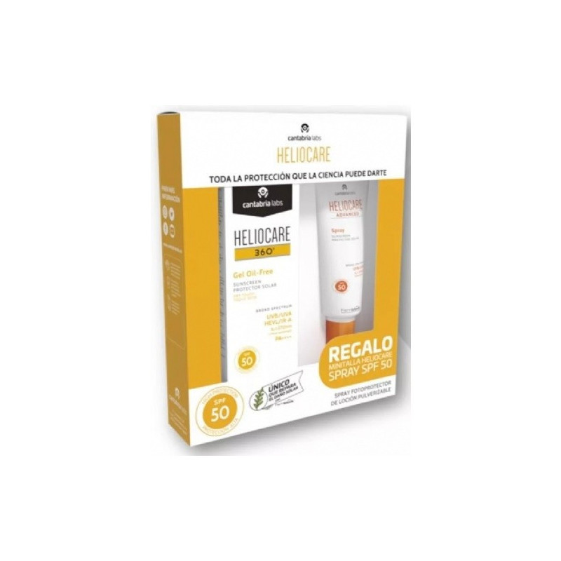 HELIOCARE PACK GEL OIL FREE 360º 50ML + 75ML REGALO SPRAY SPF50+