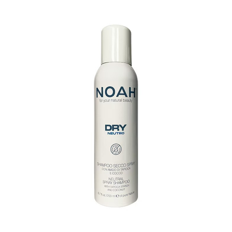 Noah Dry Neutro Spray Shampoo Champú seco con almidón de tapioca, 200ml