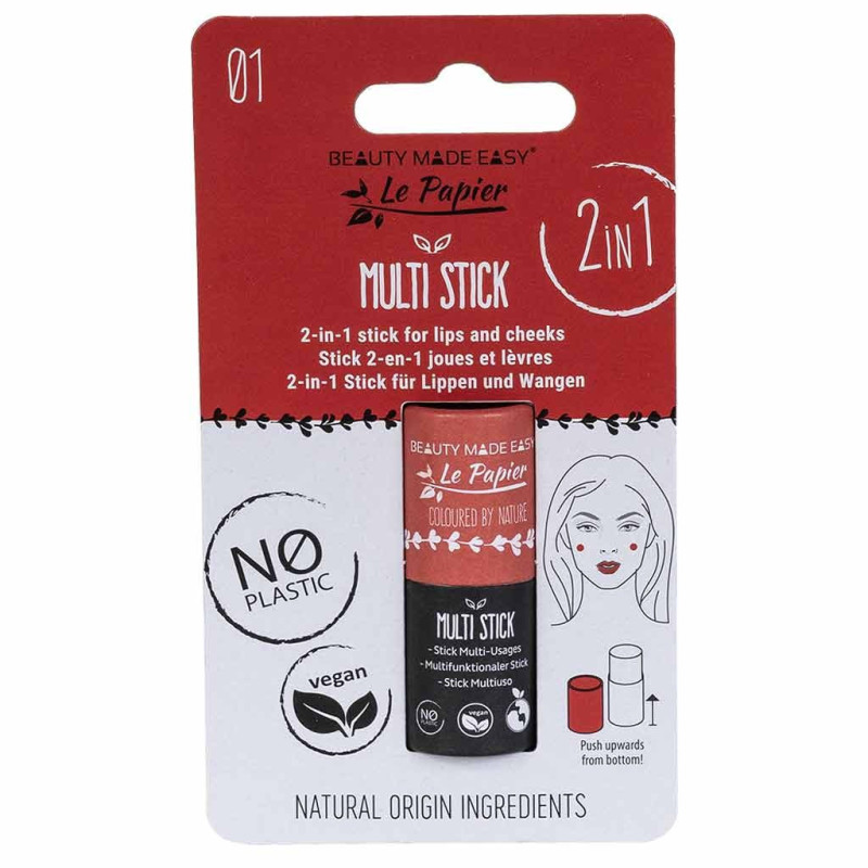 Stick multiusos 2 en 1 para labios y mejillas - 01 Red