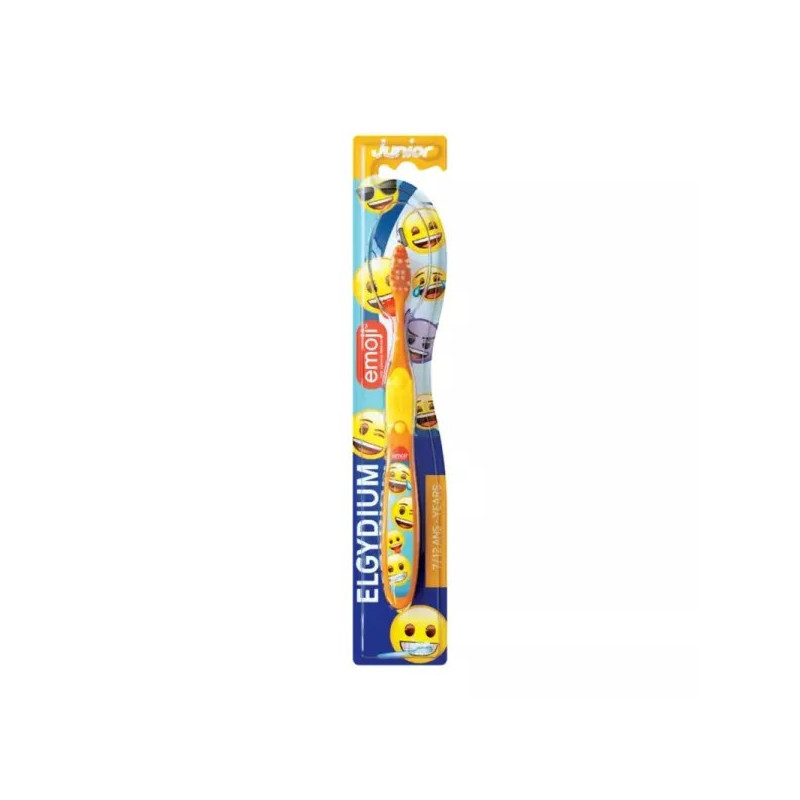 ELGYDIUM JUNIOR EMOJI Cepillo de Dientes Suave - Niños de 7 a 12 Años - 1 Unidad