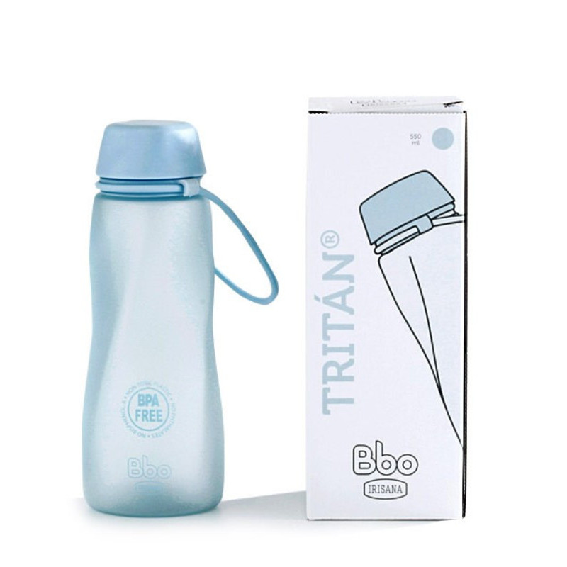 IRISANA BOTELLA TRITÁN AZUL REUTILIZABLE 550ML