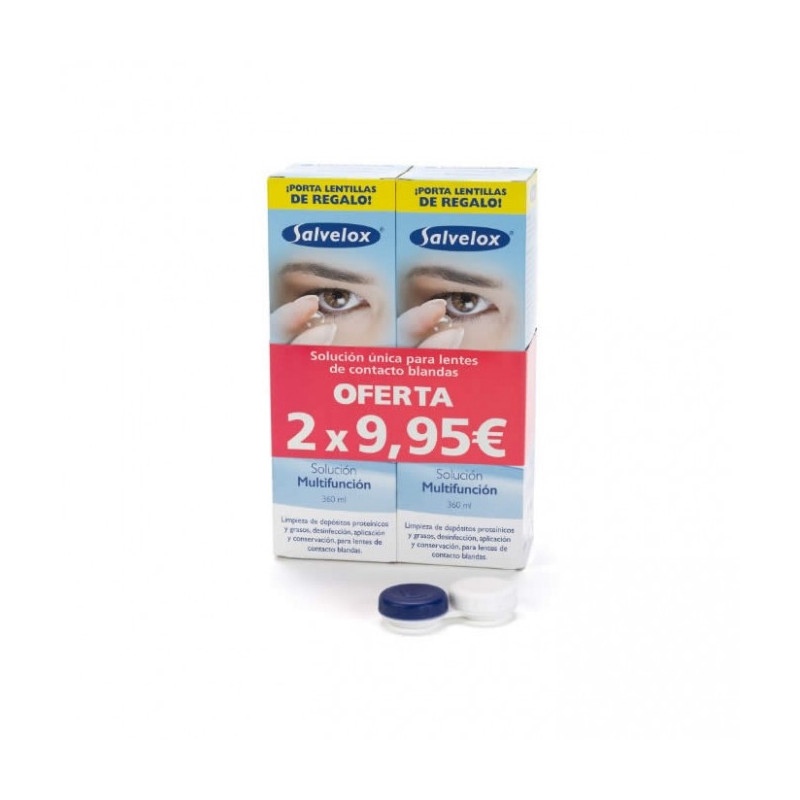 Salvelox Solución Única Para Lentes 2x360 ml