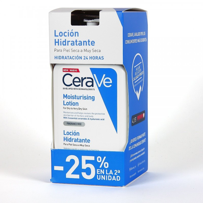 CeraVe DUPLO Loción Hidratante 2X473ml con Ácido Hialurónico
