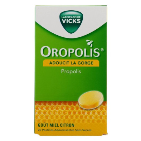 VICKS OROPOLIS PROPOLIS 20 PASTILLAS SABOR MIEL LIMÓN